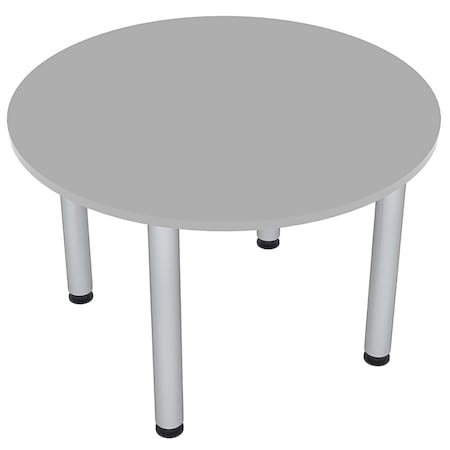 Skutchi Designs Square 4 Person Conference Room Table, 46" W, 46" L, 29" H, Light Gray HAR-RD-46-POST-XD01